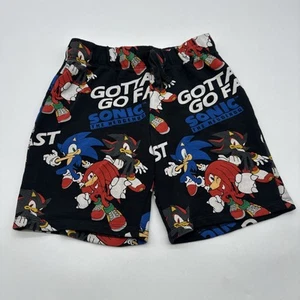 H&M Sonic The Hedgehog Shorts Youth Boy Size 8 Black Logo Aop …#25906 - Picture 1 of 9