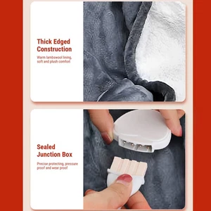 Wearable Heating Blanket 70x50in Hooded Sleeves Foot Pockets JP 110V - Picture 1 of 24