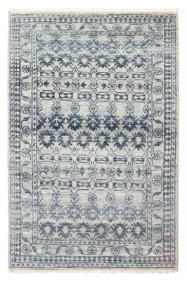 3'7" x 5'7" Hand Knotted Oriental Carpet Traditional Wool Area Rug - Image 1 of 4