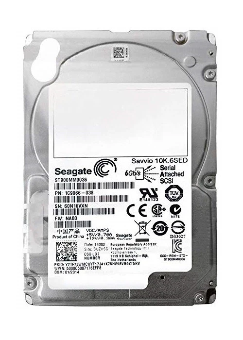 Seagate ST900MM0036 Savvio 10K.6 900Gb SAS-II 6.0Gbps 2.5-Inch 15mm Hard Drive - Image 1 of 1