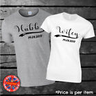 Hubby & Wifey Personalised Matching Set T-shirts Gift Anniversary Wedding