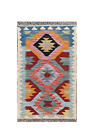 Tapis kilim en laine tissé à la main style ancien 124 x 77 cm