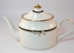 Minton Newbury teiera ovale nera e oro 2 pinte c1990 ottima - Foto 1 di 10