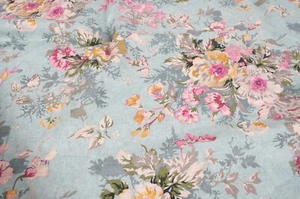 Pure 100% LINEN flower  Soft Fabric 180gsm Flax Clothing fashion floral - Picture 1 of 12