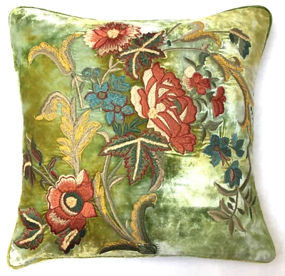 Anke Drechsel Cushion LOLA Shaded Mint Silk Velvet Bestickt Kissen Grün - Bild 1 von 4