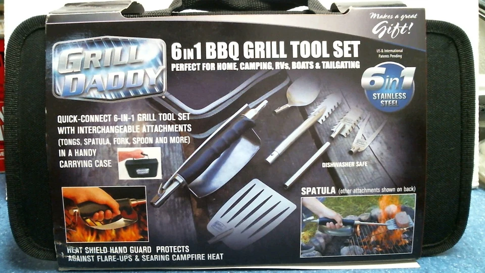 Grill Daddy 6 in 1 BBQ Grill Tool Set   (00108)  FS - Image 1 of 4