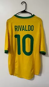 Camiseta Brasil local 2000/01 #10 Rivaldo (grande) - Imagen 1 de 2