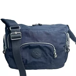 Lg KIPLING Gabbie Medium Crossbody Bag Women's Dark Blue Zip Top Closure - Picture 1 of 14