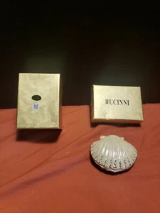 90er Rucinni Schmuckschatulle, Swarovski Kristalle, Muschel Austernschale mit Box Muschel - Bild 1 von 14