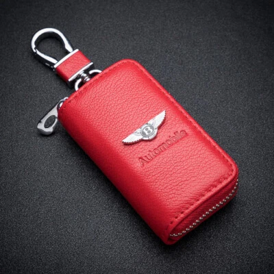 Genuine leather Key Fob Case Holder Cover for Bentley Continental GT GTC Arnage - Image 1 of 4