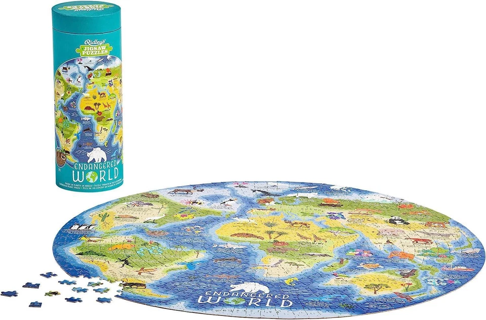 Ridley's Endangered World Circular Jigsaw Puzzle (1000 Pieces) - Image 1 of 1