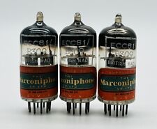 3 x tubes vannes Marconi Mullard B309 ECC81 12AT7 plaques grises getters carrés