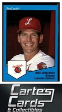 Mike Jorgensen 1989 ProCards Minor League Sets #1256 Louisville Redbirds Manager