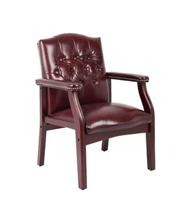 Boss Office Products Ivy League Chefsessel Besucherstuhl Vinyl in Burgund - Bild 1 von 3