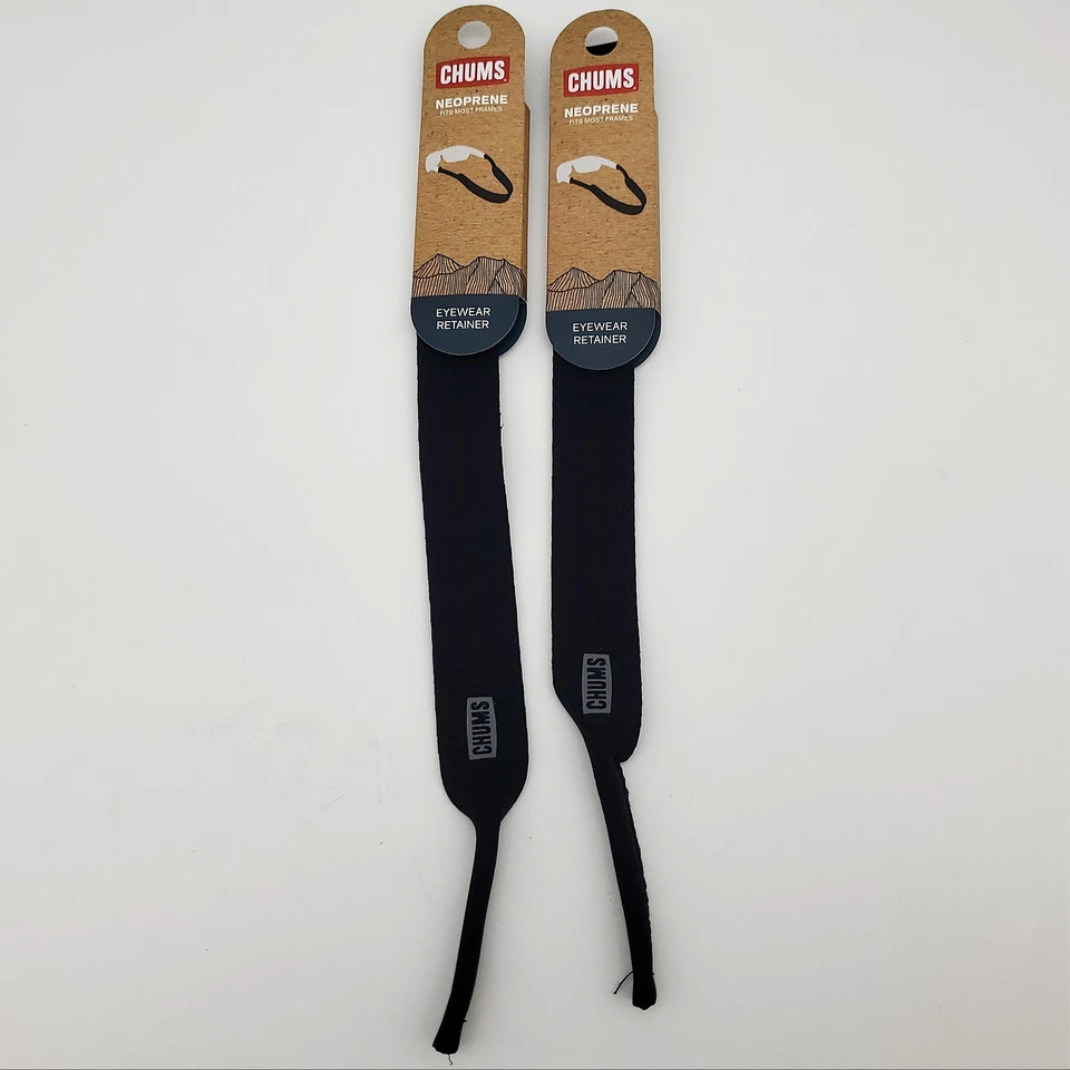 Paquete de 2 retenedores de gafas Chums Classic 12128 de neopreno negro se adapta a la mayoría de los marcos Foto 1 de 4