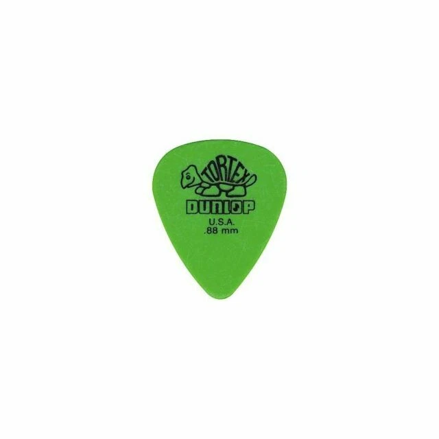 "Dunlop Standard Tortex Picks, 12 Pack, Green, .88mm"