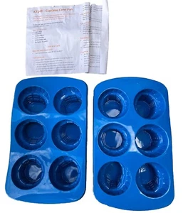 Lote de 2 moldes para magdalenas en forma de helado azul con K7349 - Imagen 1 de 6