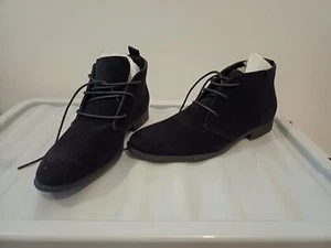 Asos Design Mens Black Suede Shoes Desert Dealer Booots size UK 7 EU 40.5 - Picture 1 of 9