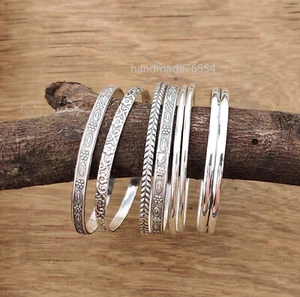 Awesome Designer Silver Bangles  925 Sterling Silver Anniversary Gift Jewelry - Picture 1 of 9