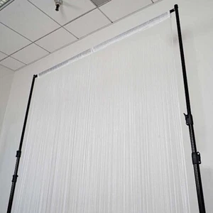 White 3x8 ft String Fringe CURTAIN Stage Party Wedding Home Window Door SALE - Picture 1 of 8