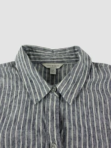 Lucky Brand Women’s Small Striped Blouse Long Sleeve Button Up Cotton - Picture 1 of 11