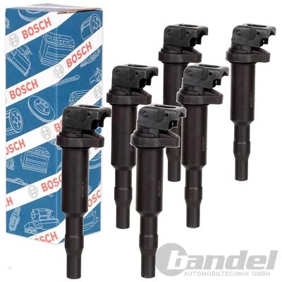 6 BOSCH ZÜNDSPULE ZÜNDKERZENSTECKER passend für BMW E81 E46 E90 E60 F10 X3 X5 Z4 - Bild 1 von 2