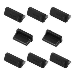 8 un. tapas de cubierta de puerto USB de goma negra tipo A puerto hembra cubierta antipolvo - Imagen 1 de 7