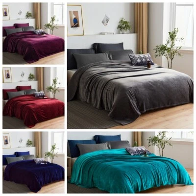 JML Super Soft Flannel Fleece Blanket Lightweight Bed Sofa Throw Blanket