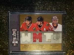 2009-10 SPx Winning Trios Jerseys CAMPBELL/SHARP/HUET 48/50 #WTCHI SSP!! BLOOD?? - Picture 1 of 2