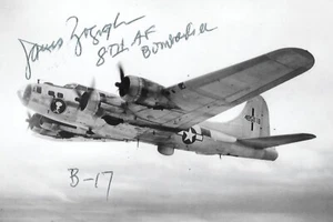 James Zoographos signed 4x6 photo B-17 Bombardier WW II RARE COA LOOK! - Picture 1 of 1