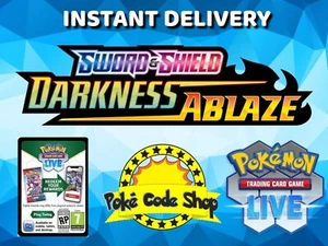 25 x DARKNESS ABLAZE Live Pokemon Booster Codes Online INSTANT QR EMAIL DELIVERY - Picture 1 of 1