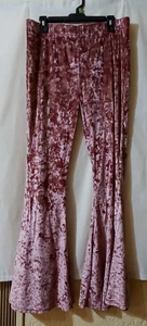 Pantalón Daisy Del Sol Y2K Terciopelo Rosa Pierna Acampanada XXL NUEVO CON ETIQUETAS - Imagen 1 de 4