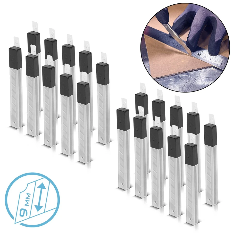 STAHLWERK Cutter Klingen 9mm 200er Set Cuttermesser Abbrechklingen Ersatzklingen - Bild 1 von 4