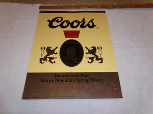 VINTAGE ORIGINAL COORS PREMIUM BEER WATERFALL DRAGONS 19" METAL 1985 BEARS SIGN! - Picture 1 of 12