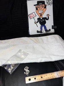 VINTAGE STERLING Geldklammer Schriftrolle Design Dollar $ SEHR ALT BEV HILLS NACHLASS 💵 - Bild 1 von 5