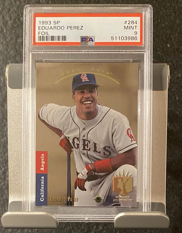 1993 Upper Deck SP Eduardo Perez Rookie Foil #284 PSA 9 MINT -Only 1 Higher -WOW - Image 1 of 2