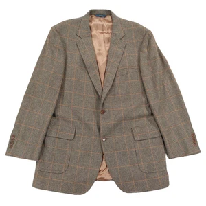 Brooks Brothers Wolle Kaschmir Blazer Sport Mantel 45 L, braun kariert Tweed, 2 Knopf - Bild 1 von 14