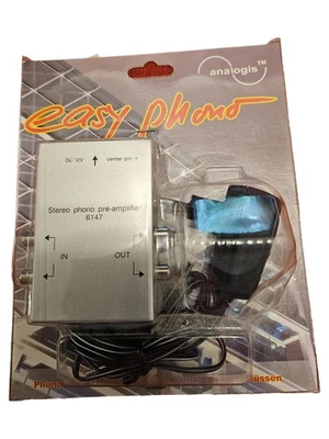 analogis 8990422 Stereo Phono Vorverstärker Entzerrer Cinch DIN Silber - Bild 1 von 4