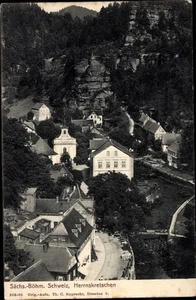 Ak Hřensko Herrnskretschen Elbe Region Aussig, Panorama - 2985795 - Bild 1 von 2
