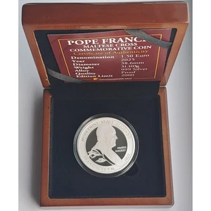MALTA 2025 - Pope Francis Silver 1,50€ coin PP 1 OZ silver - Bild 1 von 3