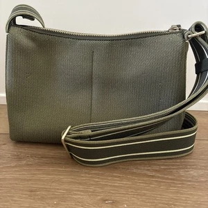 ROTHYS The Casual Crossbody Purse Ever Green Zip Top Bag Stripe - Picture 1 of 11