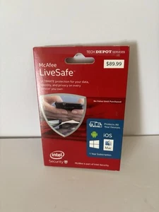 McAfee LiveSafe 2016, 1-Year Subscription, For PC/Mac And Mobile Devices NEW - Picture 1 of 3