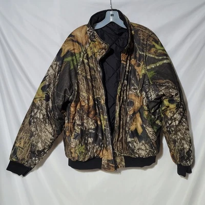 XL - MOSSY OAK Camoflauge / Black Reversible Coat - Insulated, Zip Closure - Image 1 of 4