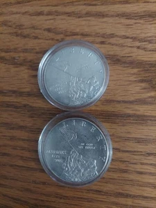 2 2005 P Marine Corps 230 Anniversary  Silver Dollars - Picture 1 of 6