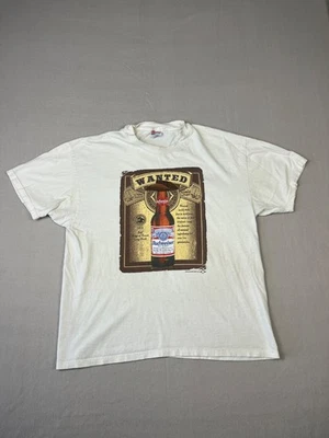 Camisa de Cerveza Budweiser De Colección Para Hombres XL Blanca 1999 Anheuser Busch Hecha en EE. UU. Foto 1 de 4