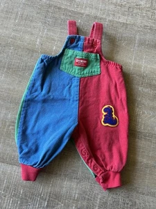 Mono vintage OshKosh B'Gosh Vestbak mameluco burbuja colores primarios EE. UU. 3-6 MO - Imagen 1 de 11