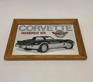 Chevrolet Corvette 25th Anniversary Indianapolis 1978 Indy 13x18 Framed Mirror - Picture 1 of 7