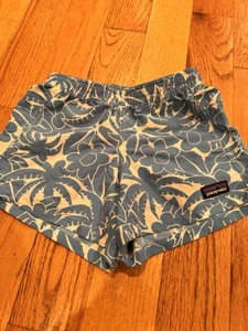 Patagonia Baggy Shorts Kids Blue Floral Size Small - Picture 1 of 1