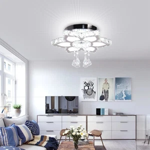 Modern Ceiling Lights Flush Mount Crystal Chandelier Light Ceiling Lamp Bedroom - Picture 1 of 35