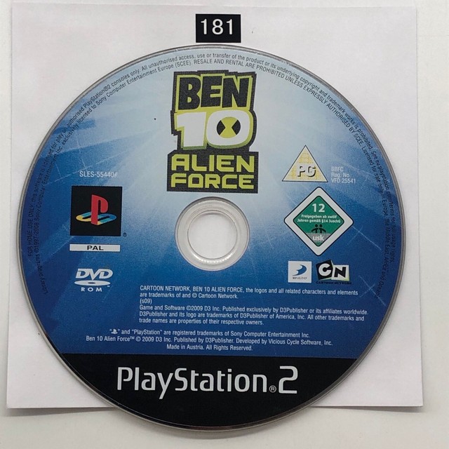 Ben 10 Alien Force Vilgax Attacks PS2 PLAYSTATION 2 Pal DVD ROM Am